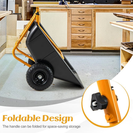 Heavy-Duty Garden Utility Cart with Pneumatic Tires