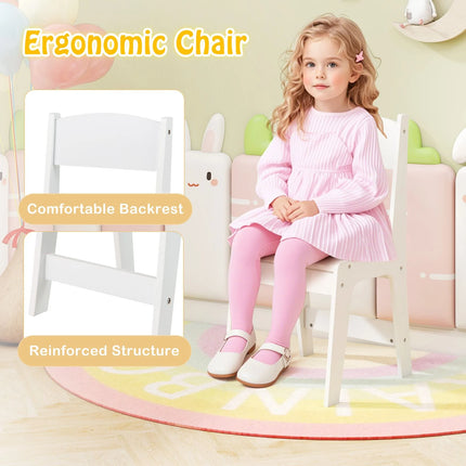 Toddler Craft Play Study Drawing Desk with Paper Roll 4 Paint Cups