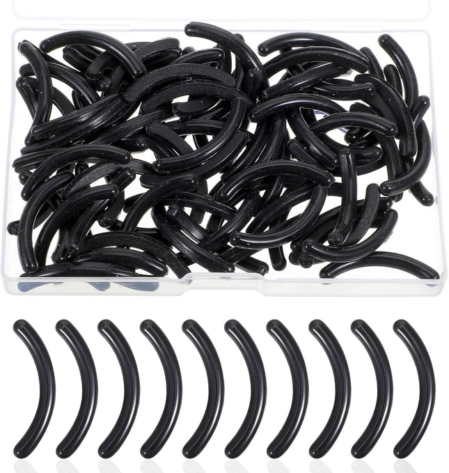 Eyelash Curler Refill Pads Eyelash Tweezers Replacement Pads 80Pcs Silicone Rubber Lash Clip Mats Lash Tweezers Spare Core Eyewinker Pad Refills Silicone Strips for Universal Eyelash Curler