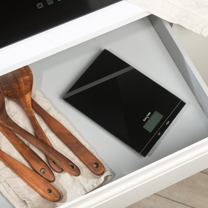 Salter Glass Electronic Kitchen Scale – Digital Scale, Add & Weigh, LCD Display