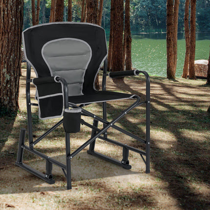 Outdoor Rocker Camping Chair Portable Foldable Rocking Chair