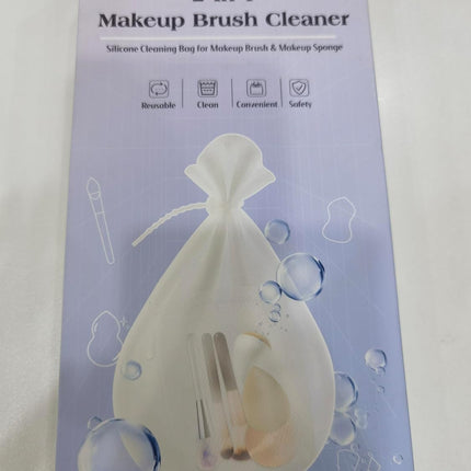Makeup Brush Cleaner, Silicone Makeup Sponge Cleaning Bag with Mesh Laundry Bags to Effectively Clean and Dry Makeup Sponge, Powder Puff, Brush