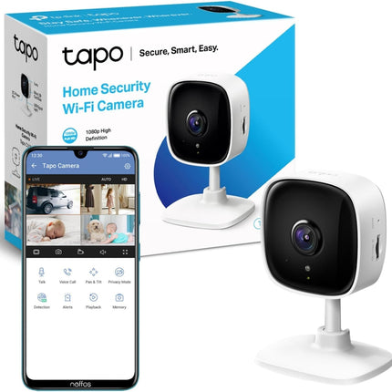 Tapo C100 1080P Indoor Camera, Wi-Fi Baby Monitor, Motion Detection, 2-Way Talk,