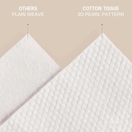 Disposable Face Towels, 60 Count Soft Pure Cotton Dry Wipes for Sensitive Skin, Unscented Biodegradable Cotton Tissues Wet and Dry Use for Baby and Make-Up Remover Wipes