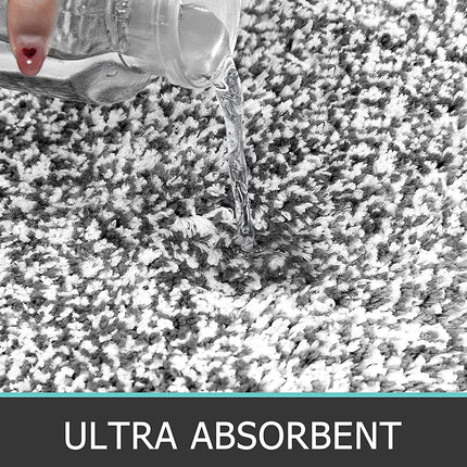 Pauwer Ultra Soft Bathroom Mat Sets 3 Piece Luxury Non Slip Absorbent Bath And