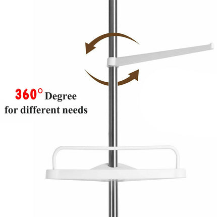 4 Tier Telescopic Bathroom Wall Corner Shelf Rack Shower Caddy Storage Organizer