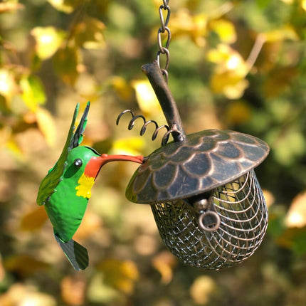 Acorn Shaped Metal Bird Feeder Nuts & Seeds Hanging Animal Feeder Garden Decor