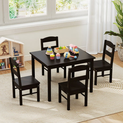 Kids Table and 4 Chairs Set for Toddlers Dining, Drawing, Reading