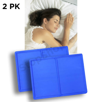 2 X Magic Cool Cooling Gel Pad Pillow Cooling Mat Laptop Cushion Yoga Pet Bed UK