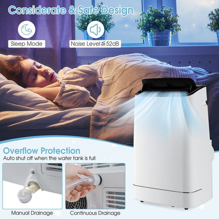 18000 BTU 4-In-1 Portable Air Conditioner with Remote Control