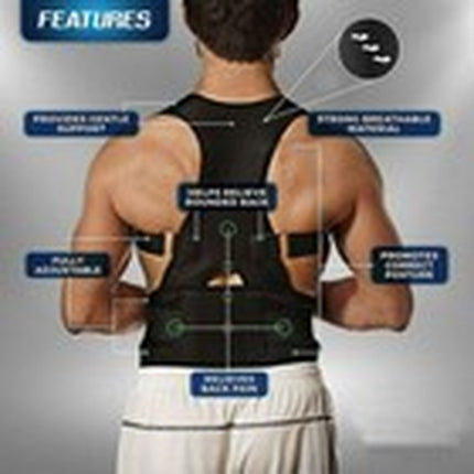 NEOPRENE MAGNETIC POSTURE CORRECTOR BAD BACK LUMBAR SHOULDER SUPPORT BELT BRACE