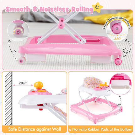 Toddler Activity Center Push Walker with 3 Adjustable Heights