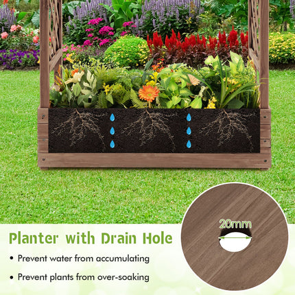 Raised Garden Bed with Arch Trellis