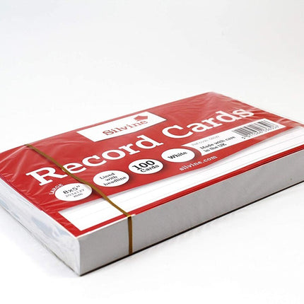 Large Revision Index Cards Silvine Flash Record Card Plain Ruled Colours X 100