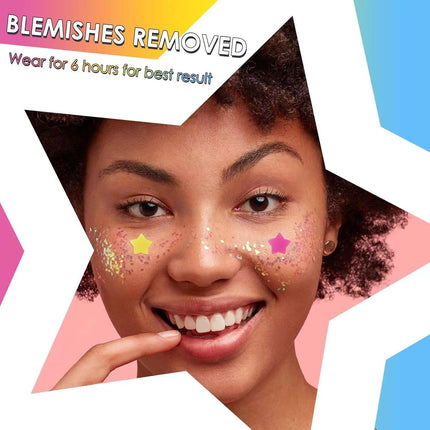 Star Pimple Patches,Hydrocolloid Patches (120 Patches),Cute Pimple Patches in 6 Colors for Face,Cute Face Stickers