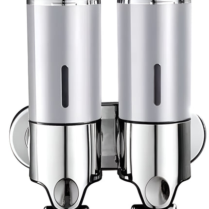 Chrome Hand Wash Liquid Shampo Soap Pump Dispenser Wall Mounted Bathroom Kitchen