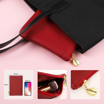 Makeup Brushes Red 10 Piece Makeup Brush Set with Case Premium Synthetic Hairs Kabuki Foundation Blending Eye Cosmetic Brushes Kit