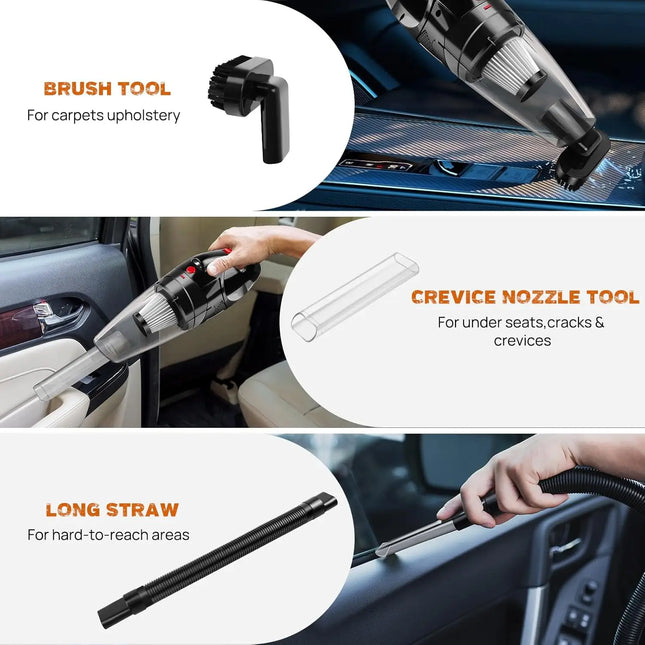Vickyhome Portable Hoover for Car, Wireless Handheld Car Vacuum Cleaner Strong Suction 8000PA, 65W 2000Mah Battery Handheld Cord