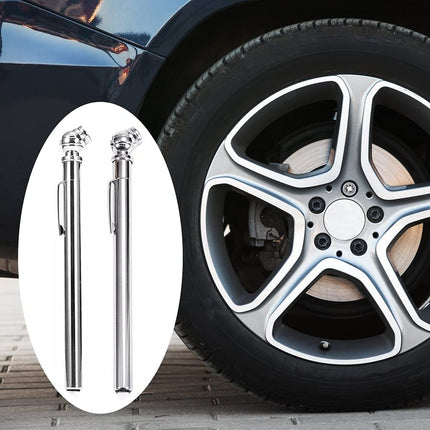 2Pcs Pencil Tire Pressure Gauge,Stainless Steel Portable Tyre Air Pen Pressure Gauge Pen W/Pocket Clip for Cars Trucks,Rvs