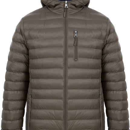 Tokyo Laundry Puffer Jacket Mens Hooded Quilted Coat Warm Winter Zip Pockets