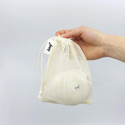 Boof Bamboo Fibre & Cotton Reusable Makeup Remover Pads (10 Pcs) with Washable B