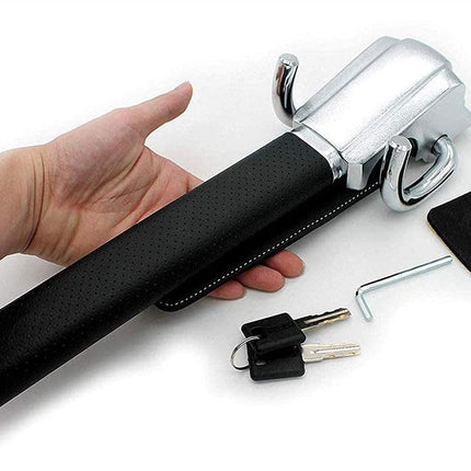 Car Lock, Car Steering Wheel Lock, Car Steering Wheel Anti-Theft Airbag Lock, Car Anti-Theft Locking Device Steering Wheel Lock and Heavy Duty Safety Hammer - Security Anti-Theft Device