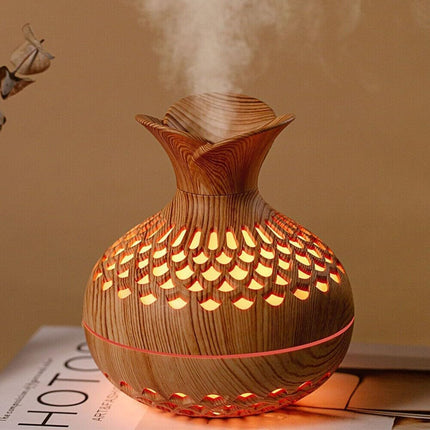 7 Color Light LED for ESSENTIAL Oil Diffuserdesk Colorful Hollow Aromatherapy Machine Oil Diffuser Oil Diffuser Aromatherapy Humidifier Changing Oil Diffusers for Home(Dark)