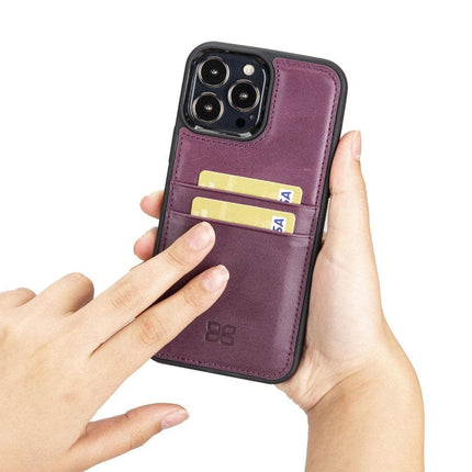 Flexible Leather Back Cover with CardHolder for iPhone 13 Series