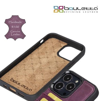 Flexible Leather Back Cover with CardHolder for iPhone 13 Series