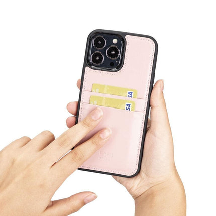 Flexible Leather Back Cover with CardHolder for iPhone 13 Series