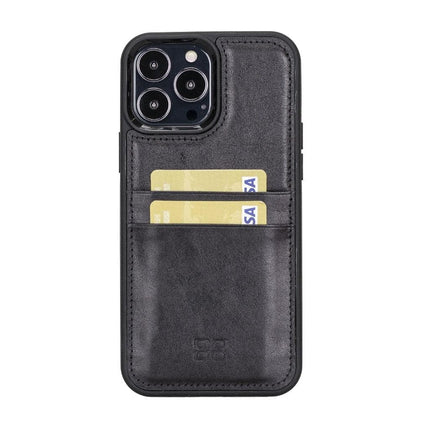 Flexible Leather Back Cover with CardHolder for iPhone 13 Series
