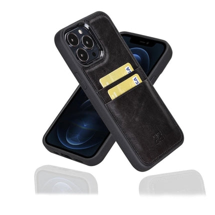 Flexible Leather Back Cover with CardHolder for iPhone 13 Series