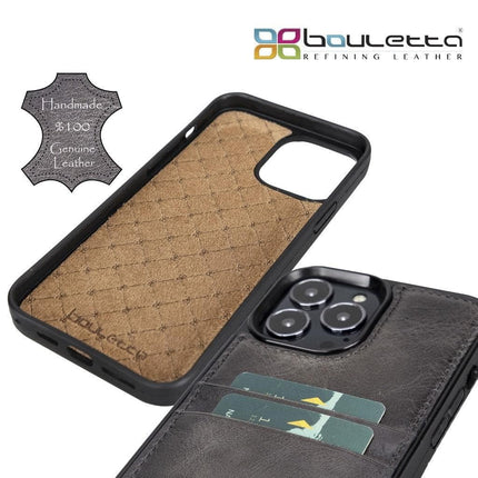 Flexible Leather Back Cover with CardHolder for iPhone 13 Series