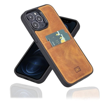 Flexible Leather Back Cover with CardHolder for iPhone 13 Series