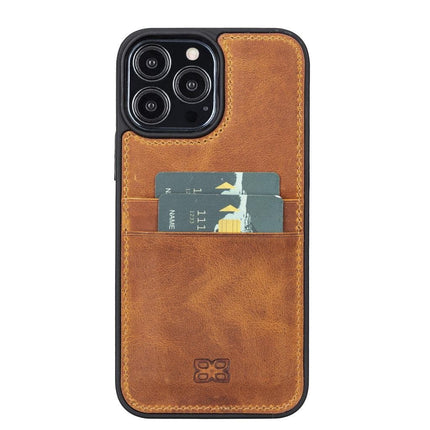 Flexible Leather Back Cover with CardHolder for iPhone 13 Series