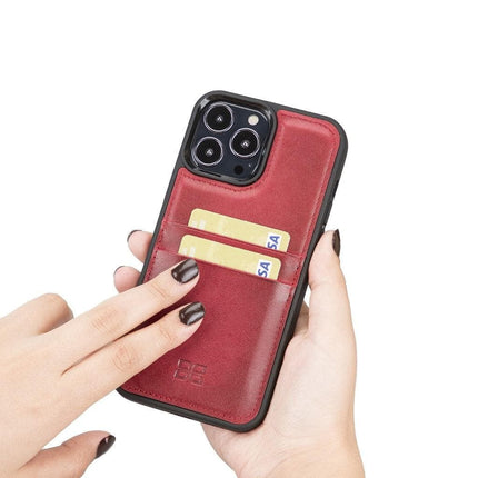 Flexible Leather Back Cover with CardHolder for iPhone 13 Series