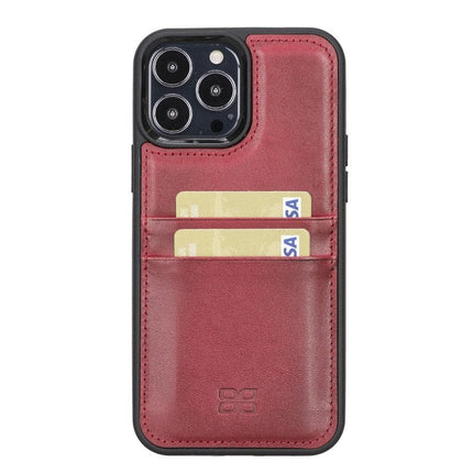 Flexible Leather Back Cover with CardHolder for iPhone 13 Series