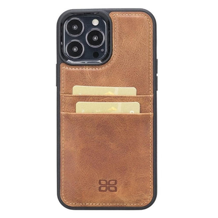 Flexible Leather Back Cover with CardHolder for iPhone 13 Series