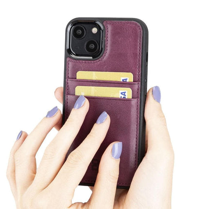 Flexible Leather Back Cover with CardHolder for iPhone 13 Series