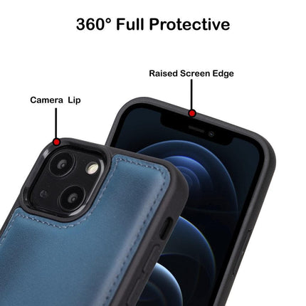 Flexible Leather Back Cover with CardHolder for iPhone 13 Series