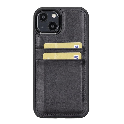 Flexible Leather Back Cover with CardHolder for iPhone 13 Series