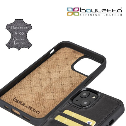 Flexible Leather Back Cover with CardHolder for iPhone 13 Series
