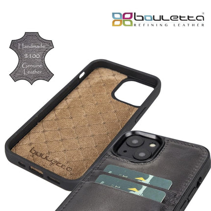 Flexible Leather Back Cover with CardHolder for iPhone 13 Series