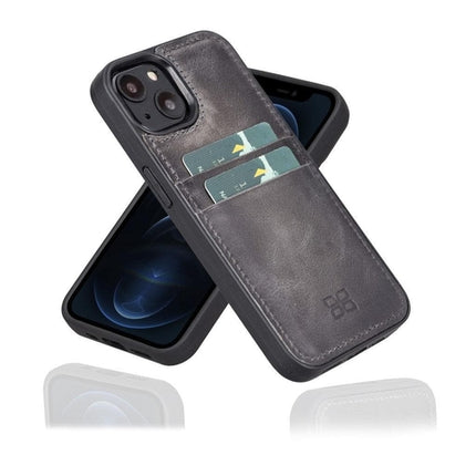 Flexible Leather Back Cover with CardHolder for iPhone 13 Series