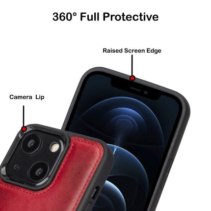 Flexible Leather Back Cover with CardHolder for iPhone 13 Series