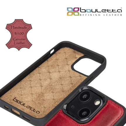 Flexible Leather Back Cover with CardHolder for iPhone 13 Series