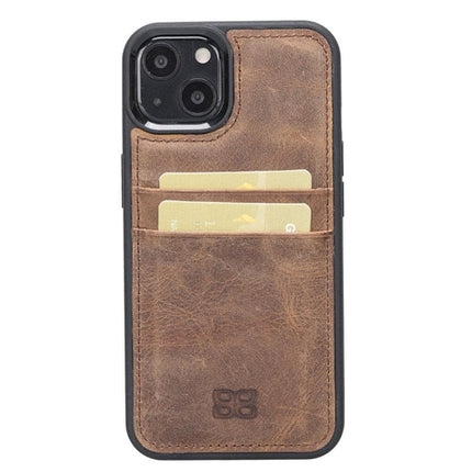 Flexible Leather Back Cover with CardHolder for iPhone 13 Series