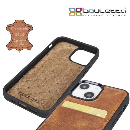 Flexible Leather Back Cover with CardHolder for iPhone 13 Series