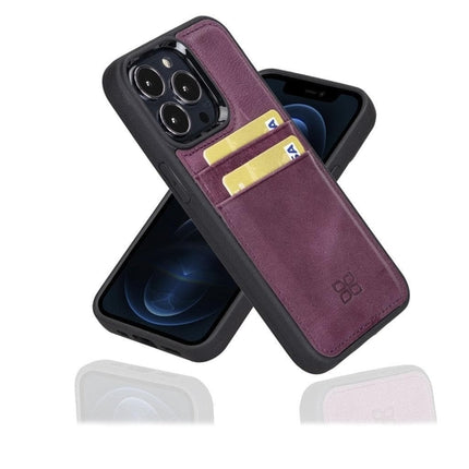 Flexible Leather Back Cover with CardHolder for iPhone 13 Series