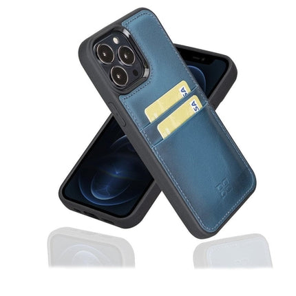 Flexible Leather Back Cover with CardHolder for iPhone 13 Series